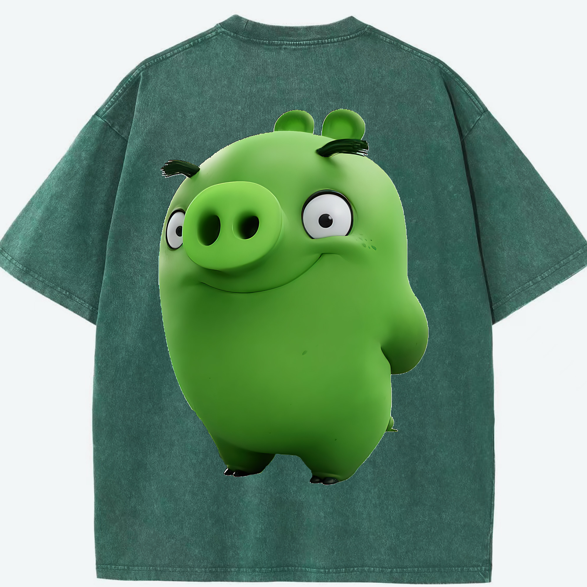 （画像用） Angry Birds アングリーバード 綿100% ヴィンテージ風 半袖Tシャツ（背面プリント）